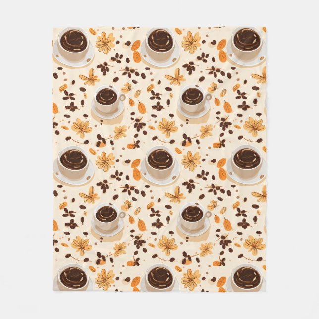 Cobertor De Velo Café Mug & Bean Fleece Blanket (Frente)