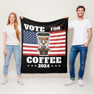 Cobertor De Velo Café para presidente, vote no café