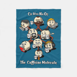 Cobertor De Velo Café Química Molécula Engraçado Ciência Geek Cof