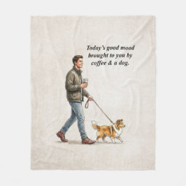 Cobertor De Velo Café & um Sable Sheltie Tornam o Dia Melhor