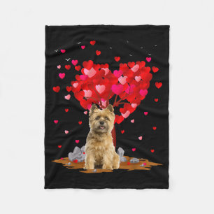 Cobertor De Velo Cairn Terrier Amante de Cães Coração em Forma Cair
