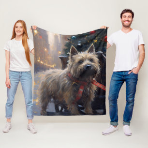 Cobertor De Velo Cairn Terrier Christmas Fesason Season