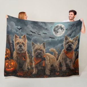 Cobertor De Velo Cairn Terrier Halloween Spooky