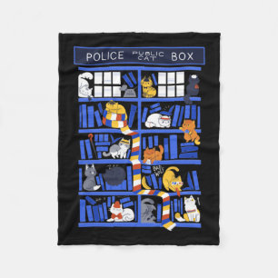 Cobertor De Velo Caixa de Gato Pública da Polícia Gatinho Engraçado