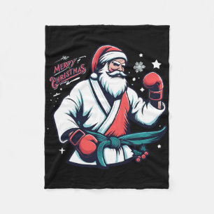 Cobertor De Velo Caixa de Natal do Papai Noel Amante de Boxe Kickbo