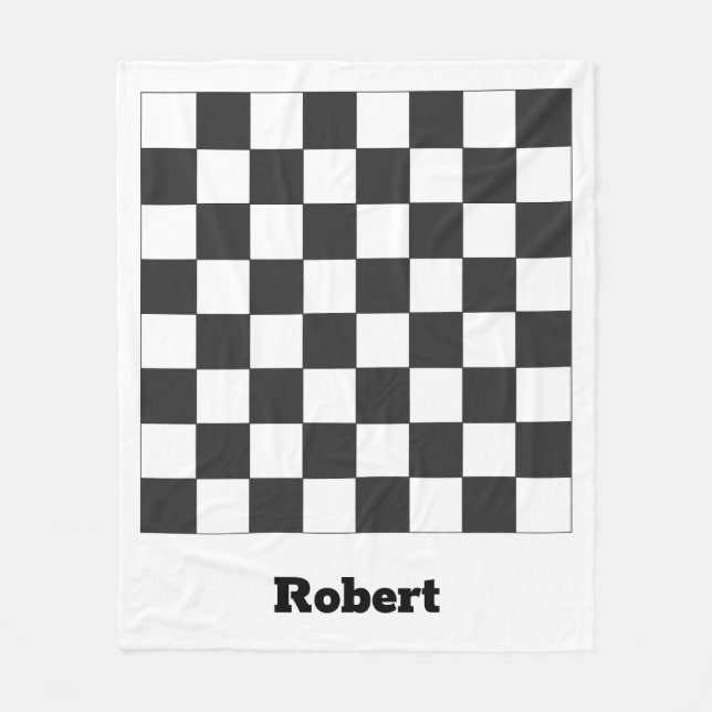 Cobertor De Velo Caixa de xadrez Fleece Blanket (Frente)