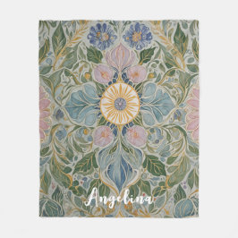 Cobertor De Velo Caleidoscópio Floral Personalizado
