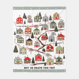 Cobertor De Velo Calendário do Advento de Natal