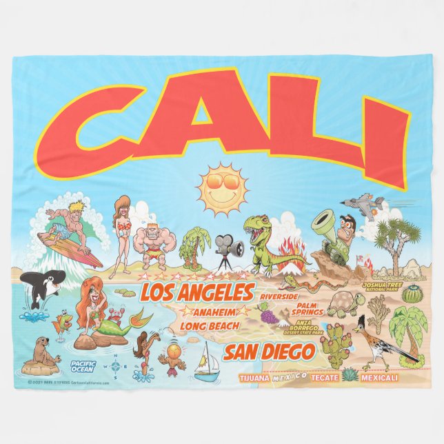 Cobertor De Velo CALI Fleece Blanket (Frente (Horizontal))