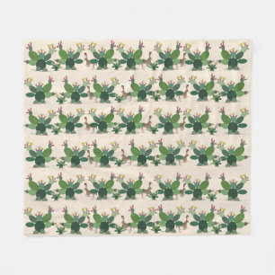 Cobertor De Velo Calico Cactus Fleece Blanket