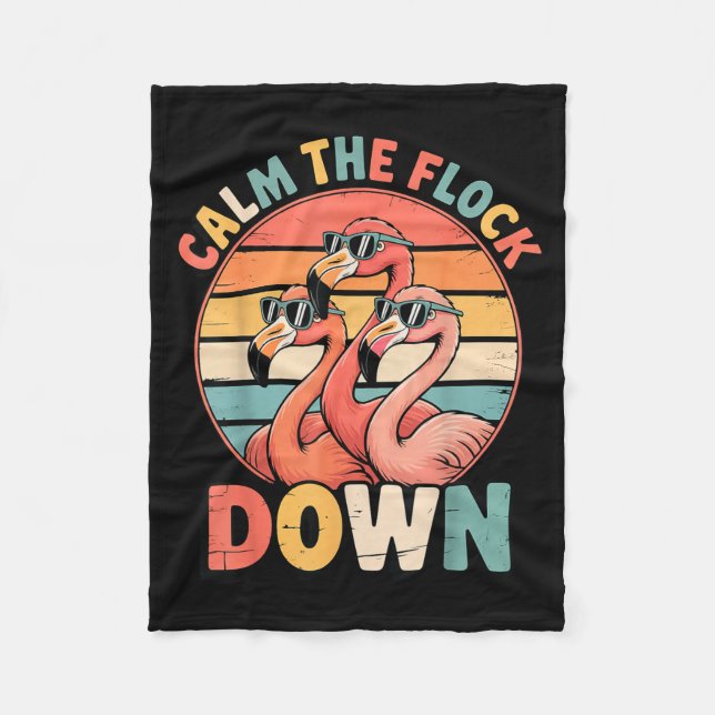 Cobertor De Velo Calm The Flock Down Flamingo  (Frente)