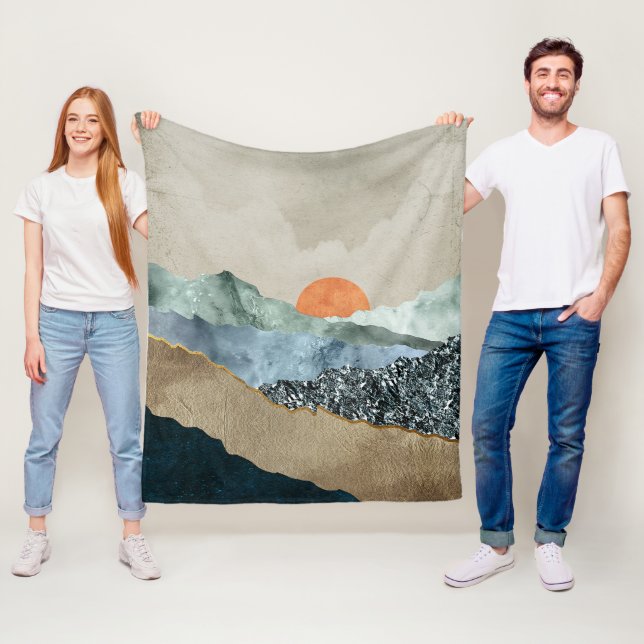 Cobertor De Velo Camadas de Montanha Texturizadas com Brilho Sunset (In Situ)