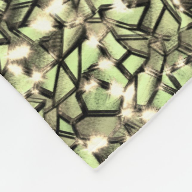 Cobertor De Velo Camadas de mosaico e faíscas de sépia esverdeada g (Quina)