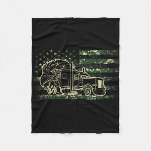 Cobertor De Velo Camião patriótico camuflado bandeira americana sem