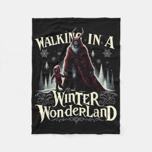 Cobertor De Velo Caminhando Em Um Inverno Krampus Escuro Incrível