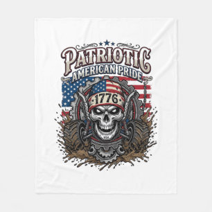 Cobertor De Velo Caminhão Monstro de Caveira Patriótico 1776 Off Ro