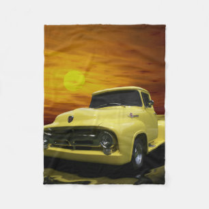 Cobertor De Velo Caminhão Vintage, Antigo, Amarelo