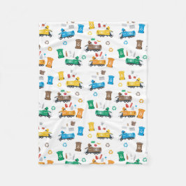 Cobertor De Velo Caminhões e Caixas de lixo de Reciclagens colorido