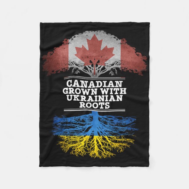 Cobertor De Velo Camisa Canadense Crescido Com Raízes Ucranianas  (Frente)
