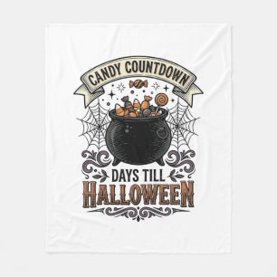 Cobertor De Velo Camisa Contagem Regressiva de Doces de Halloween V