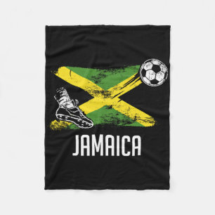 Cobertor De Velo Camisa da Bandeira da Jamaica Time de Futebol Jama