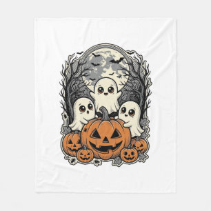 Cobertor De Velo Camisa de Abóbora Fantasma Fofa Gravura Vintage Ha