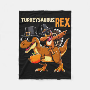 Cobertor De Velo Camisa de Ação de Graças para Crianças Turkeysauru