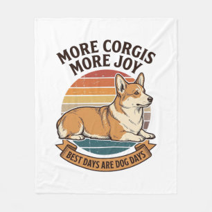 Cobertor De Velo Camisa de Amante de Corgi Gravura Vintage Citação