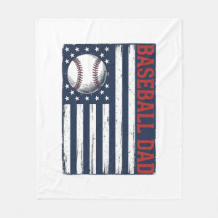 Cobertor De Velo Camisa de bandeira do pai de beisebol vintage Desi