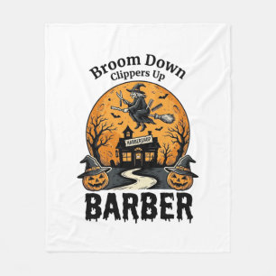 Cobertor De Velo Camisa de Barbeiro de Halloween Bruxa Salão Assomb