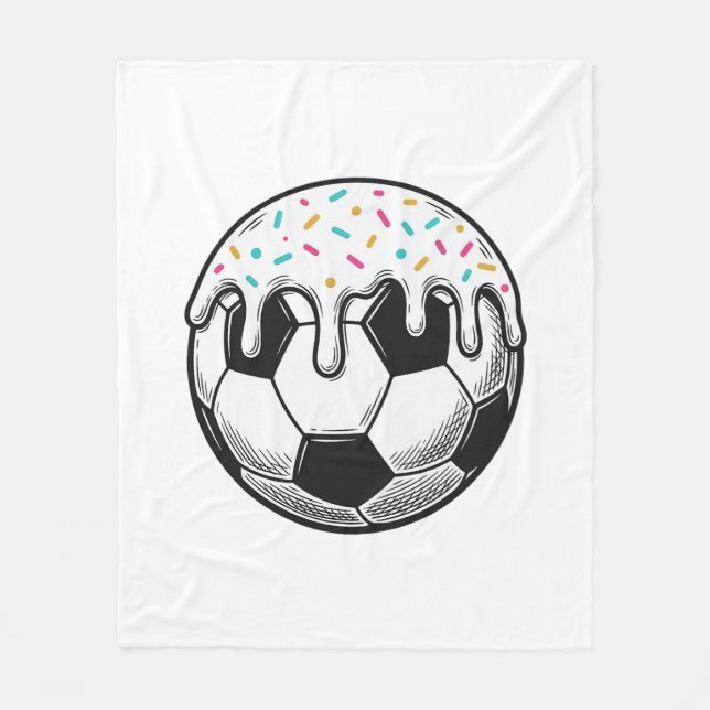 Cobertor De Velo Camisa de Bola de Futebol com Glacê Pingando Vinta (Frente)