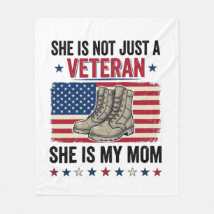 Cobertor De Velo Camisa de Botas Militares Patrióticas de Mãe Veter
