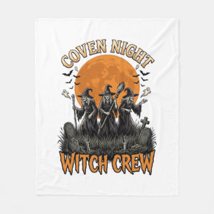 Cobertor De Velo Camisa de Bruxa de Halloween Gravura Vintage Coven