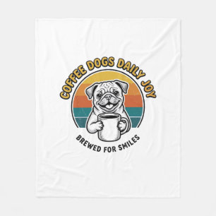 Cobertor De Velo Camisa de Cachorro Café Design de Caneca de Cachor