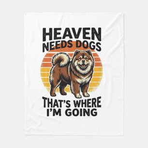 Cobertor De Velo Camisa de Cachorro Chow Chow Heaven Tributo Vintag