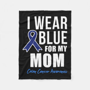 Cobertor De Velo Camisa De Cancer Colon Eu Visto Azul Para Minha Mã