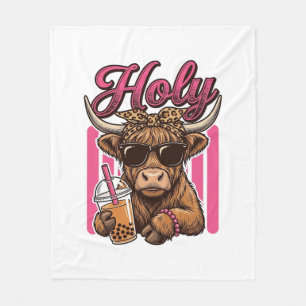 Cobertor De Velo Camisa de Chá Boba Vintage Vaca Terrena Sagrada De