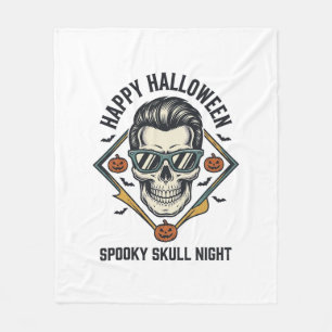 Cobertor De Velo Camisa de Crânio de Halloween Gravura Vintage Gráf