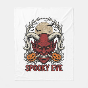 Cobertor De Velo Camisa de Demônio de Halloween com Gravura Vintage