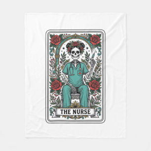 Cobertor De Velo Camisa de desenho de carta de tarot de enfermeira 