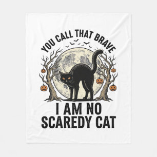 Cobertor De Velo Camisa de Desenho de Gato Assustado de Halloween V
