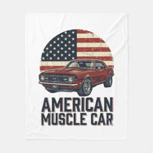 Cobertor De Velo Camisa de Design de Bandeira Vintage de Carro Musc