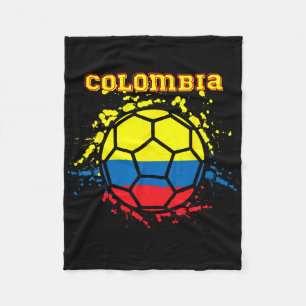 Cobertor De Velo Camisa de Fã de Futebol Bandeira Colombiana da Col