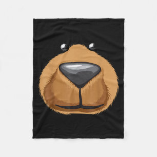 Cobertor De Velo Camisa de Fantasia de Urso Fofo Face Funny Hallowe