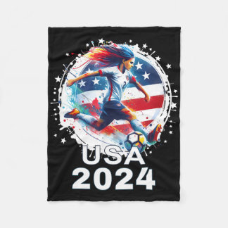 Cobertor De Velo Camisa de Futebol Bandeira Americana Futebol Femin