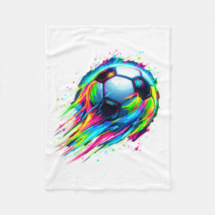 Cobertor De Velo Camisa de Futebol Colorido Tie Dye Bola de Futebol