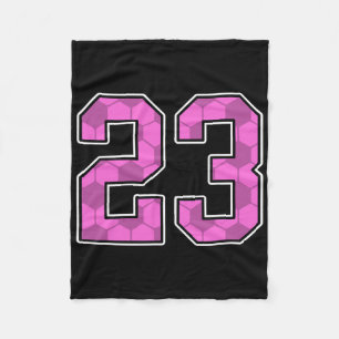 Cobertor De Velo Camisa de Futebol Rosa Número 23 do Jogador Unifor