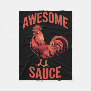Cobertor De Velo Camisa de Galo Awesome Sauce Humor de Galinha Engr