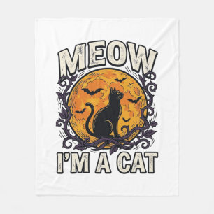 Cobertor De Velo Camisa de Gato do Halloween Mia Eu Sou Um Gato Vin