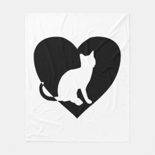 Cobertor De Velo Camisa de gato - gato de coração para donos de gat